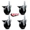 Service Caster 4'' Phenolic Wheel Swivel 3/4'' Square Stem Caster Set with Brake, 4PK SCC-SQ20S414-PHS-PLB-34-4 - alternate 3
